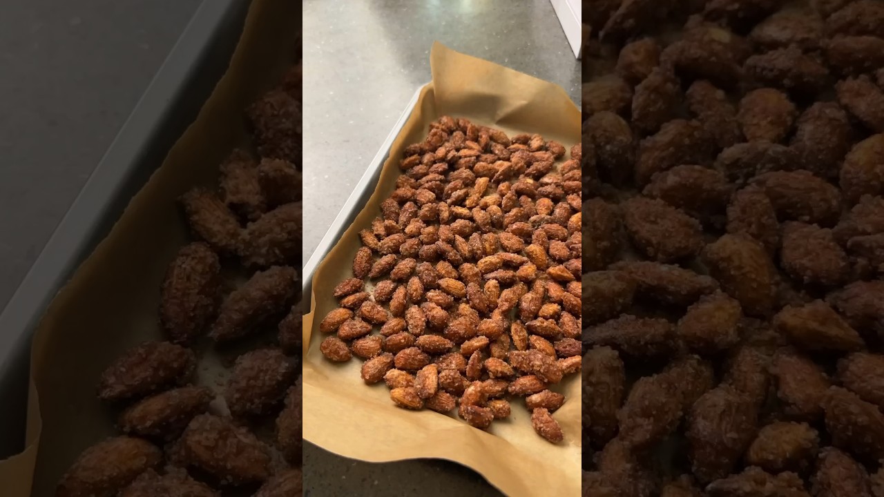 Just 3 Ingredients! Candied Almonds (Cinnamon RoastedAlmonds)