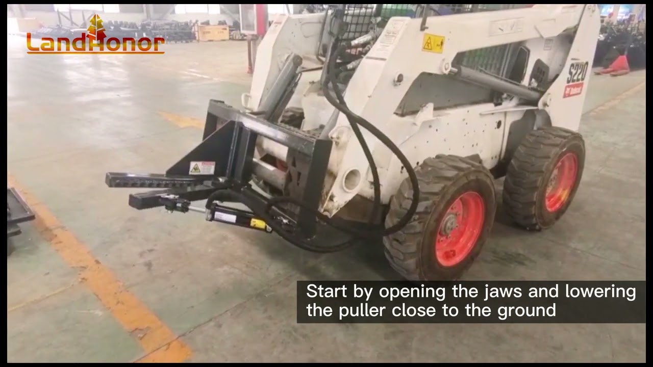 LandHonor Skid Steer Tree Puller Attachment