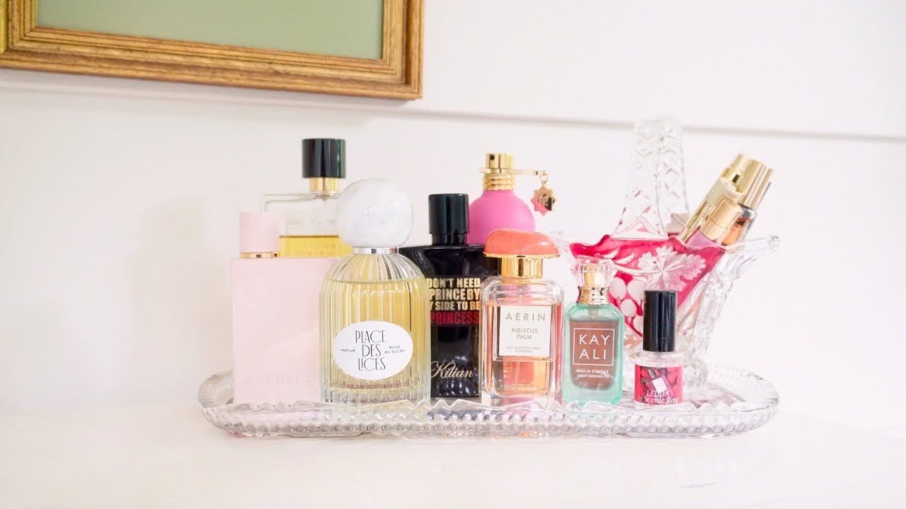 June perfume tray ☀️ fresh, girly, tropical, creamy floral fragrances for summer
