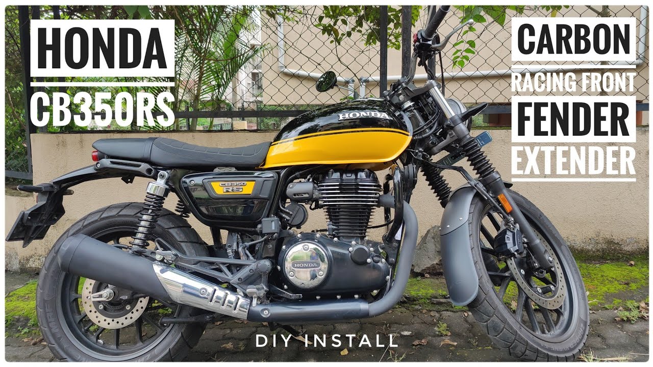 Honda CB350RS | Carbon Racing Front Fender Extender | Mud Flap | Splash Guard | DIY | DNA VLOGS