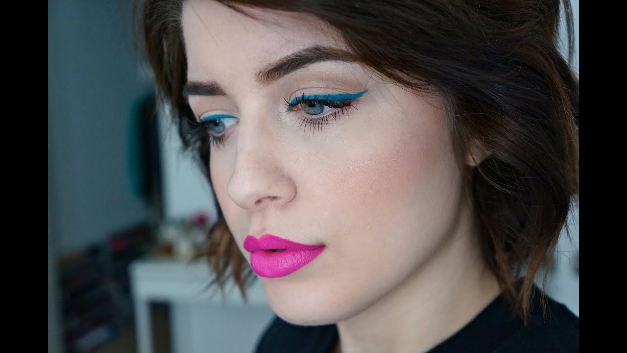 Color Blocking | Turquoise Liner & Magenta Lip