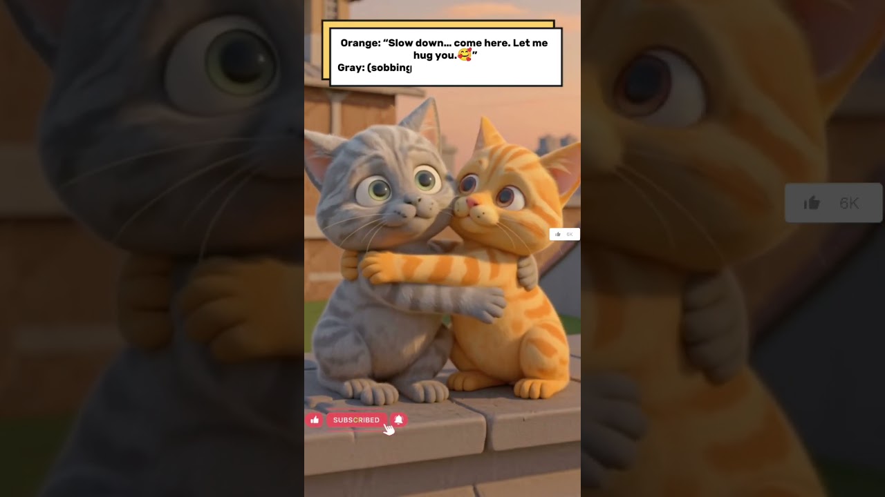 This orange cat saved his friend🥹🥹😭😭 