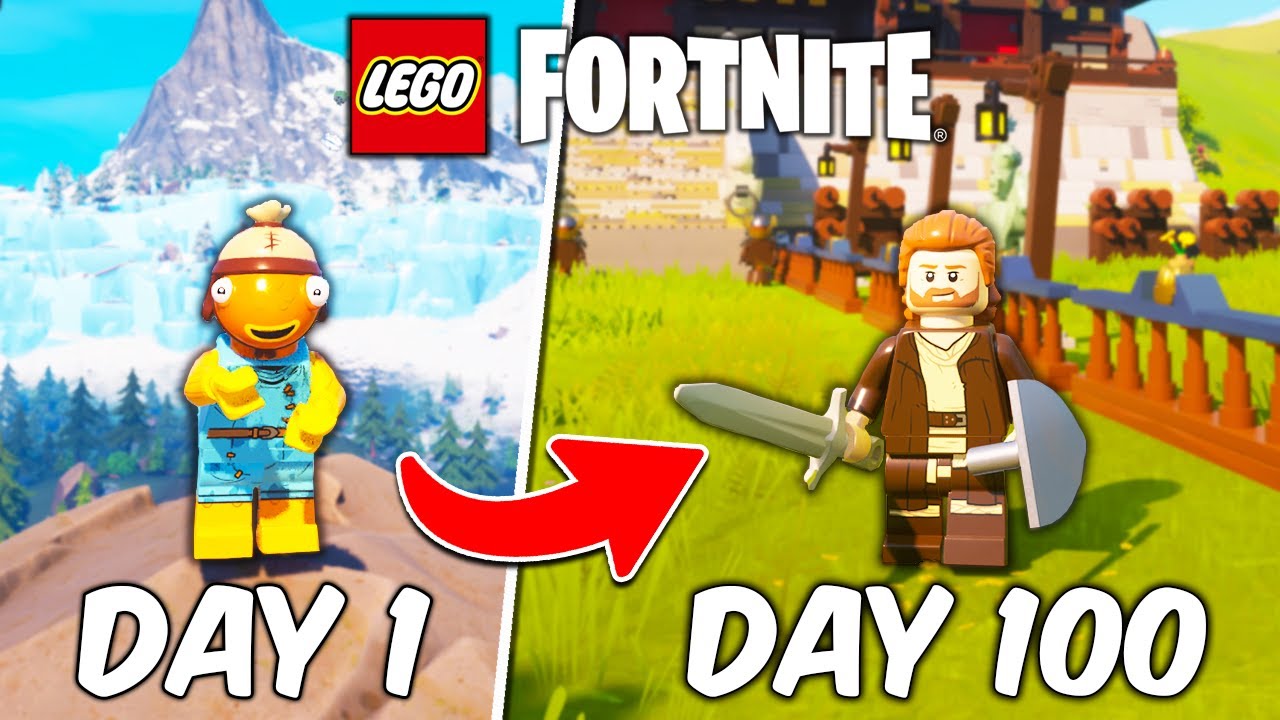 Я выжил 100 дней в Lego Fortnite. Вот что произошло...