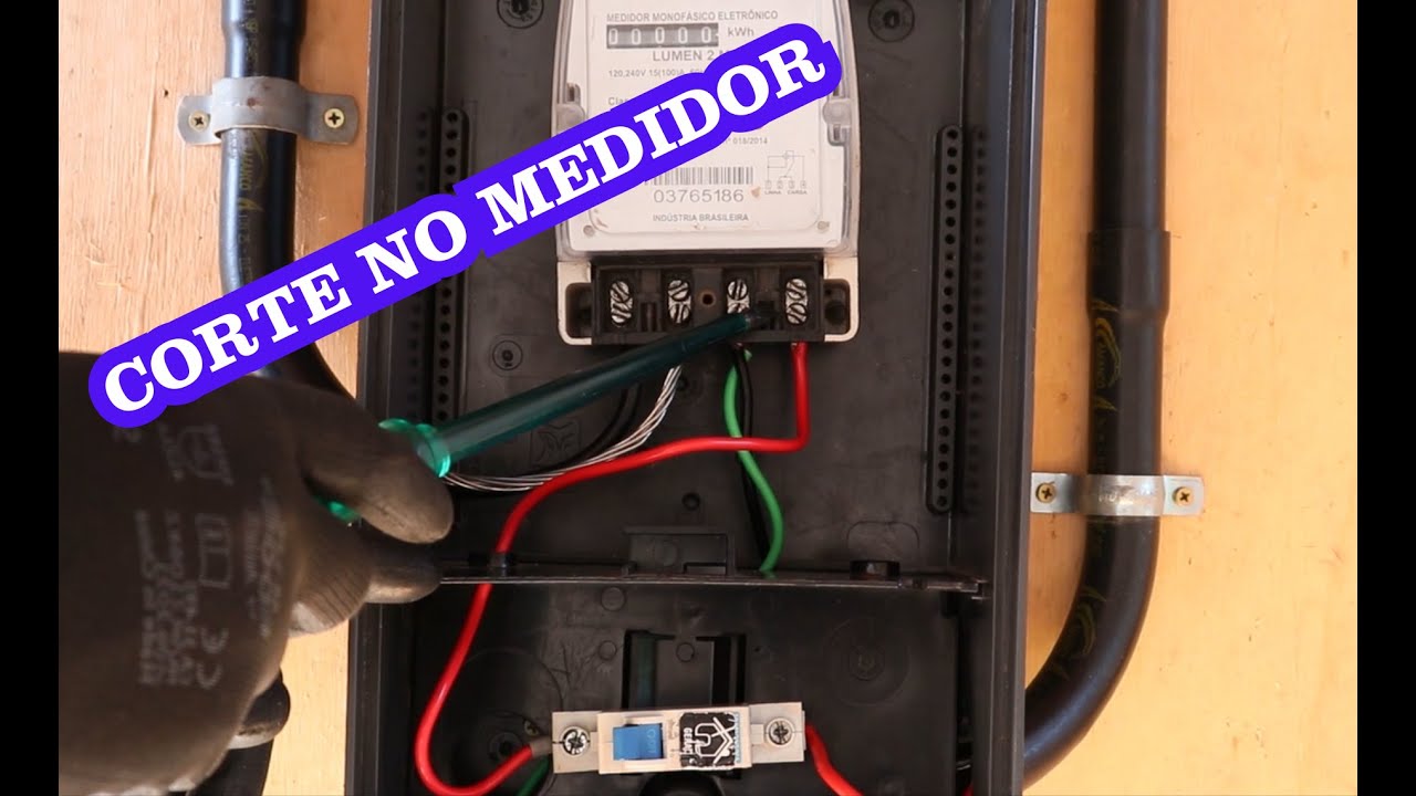 Corte no medidor monofásico