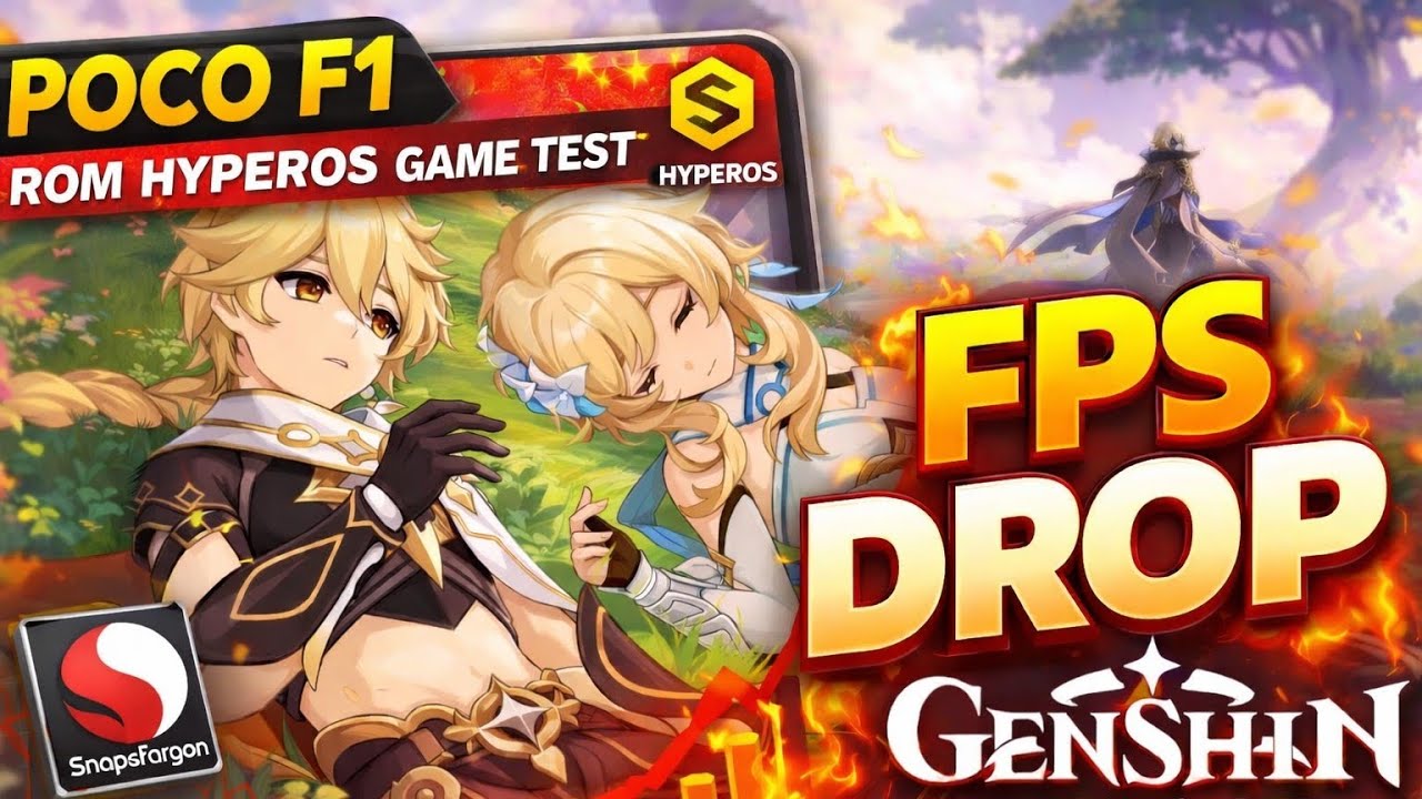 POCO F1 HyperOS Gaming Test | Genshin Impact FPS Drop