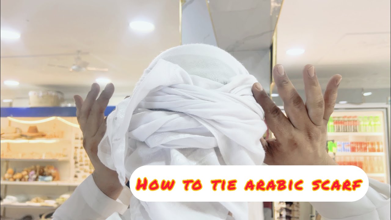 How to tie arabic scarf/guthra/headscarf full vedio#vibes #arabic #scarf #traditional #dubai ​