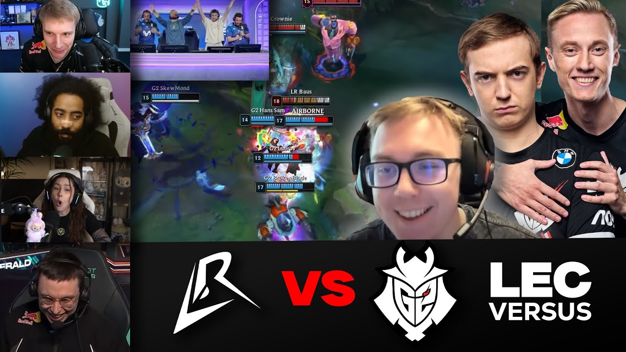 Streamers reaction to Los Ratones doing the impossible vs G2 - LEC VERSUS