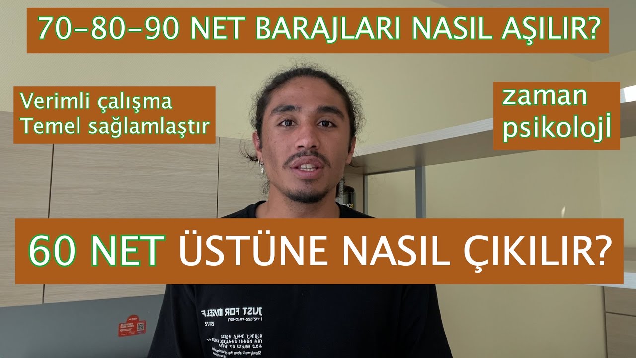 60 Net Üstüne Nasıl Çıkılır? 70 80 90 Barajları Nasıl Aşılır? DOĞRU ÇALIŞMA #yks #yks2023 #tyt