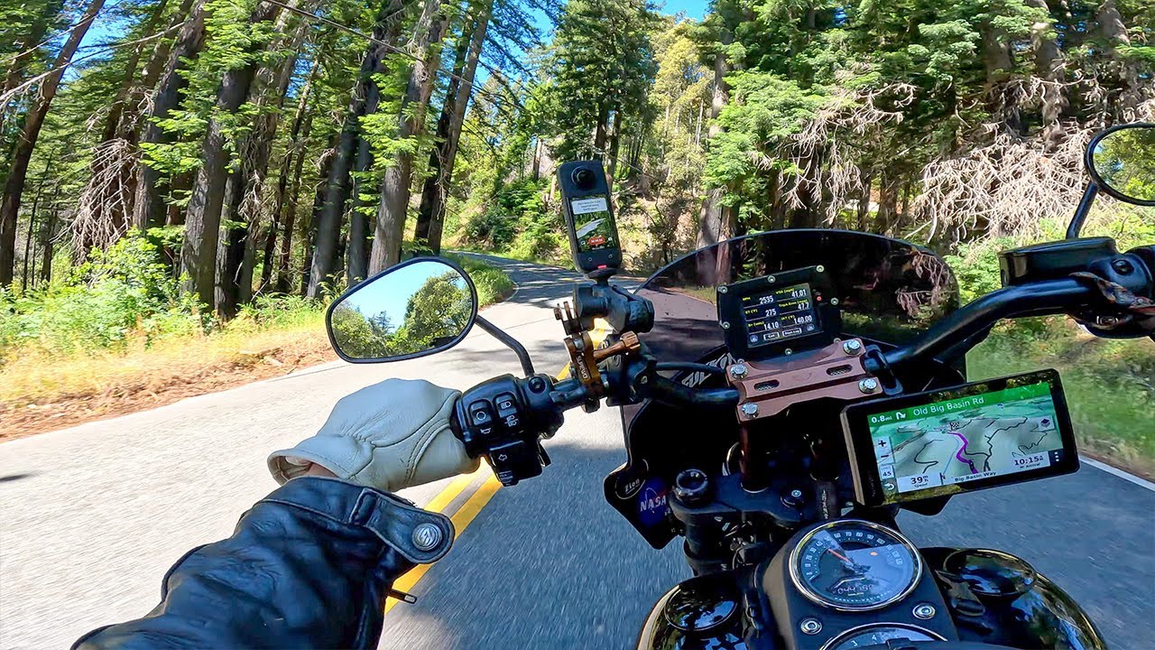 Cruising through the Big Basin Redwoods on my Low Rider S