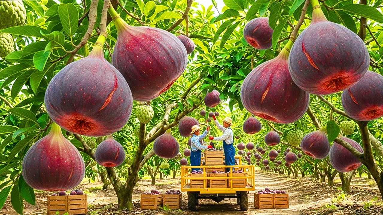 HOW TO GROW FIGS | Modern Orchards & Large-Scale Fruit Harvesting 2025