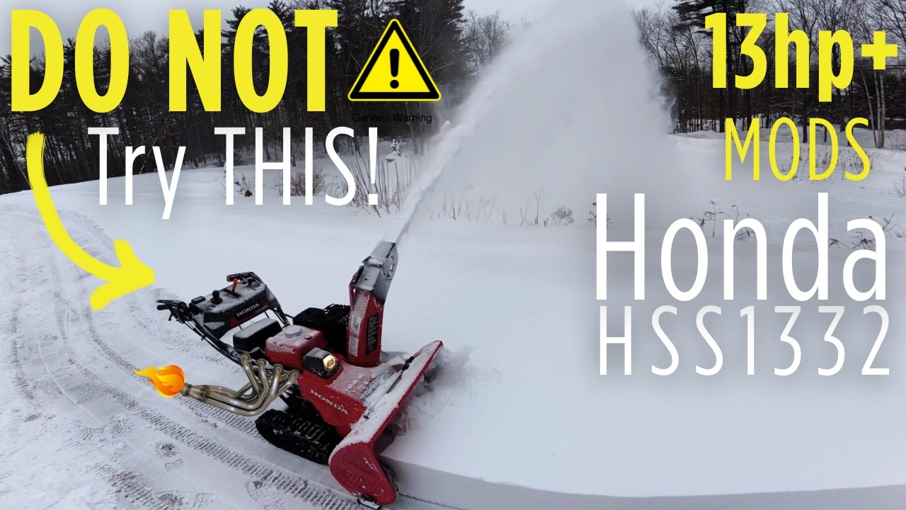 Самая ОПАСНАЯ / ЗАБАВНАЯ модификация снегоуборщика | Honda HSS1332 ATD. ТРЮК С РЕЗИНКОЙ (или МОДЕ...