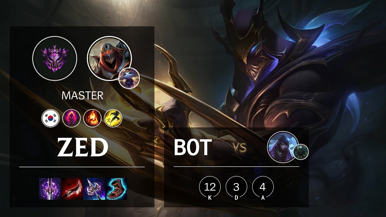 Zed Bot vs Aphelios - KR Master Patch 10.9