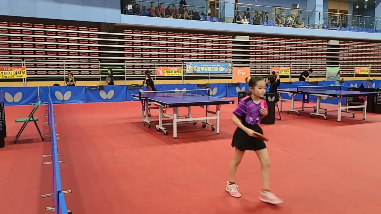 제3회 유승민 전 IOC위원배 U12 전국챔피언탁구대회 개인전 16강 윤효은 vs 김도은(서울영남)