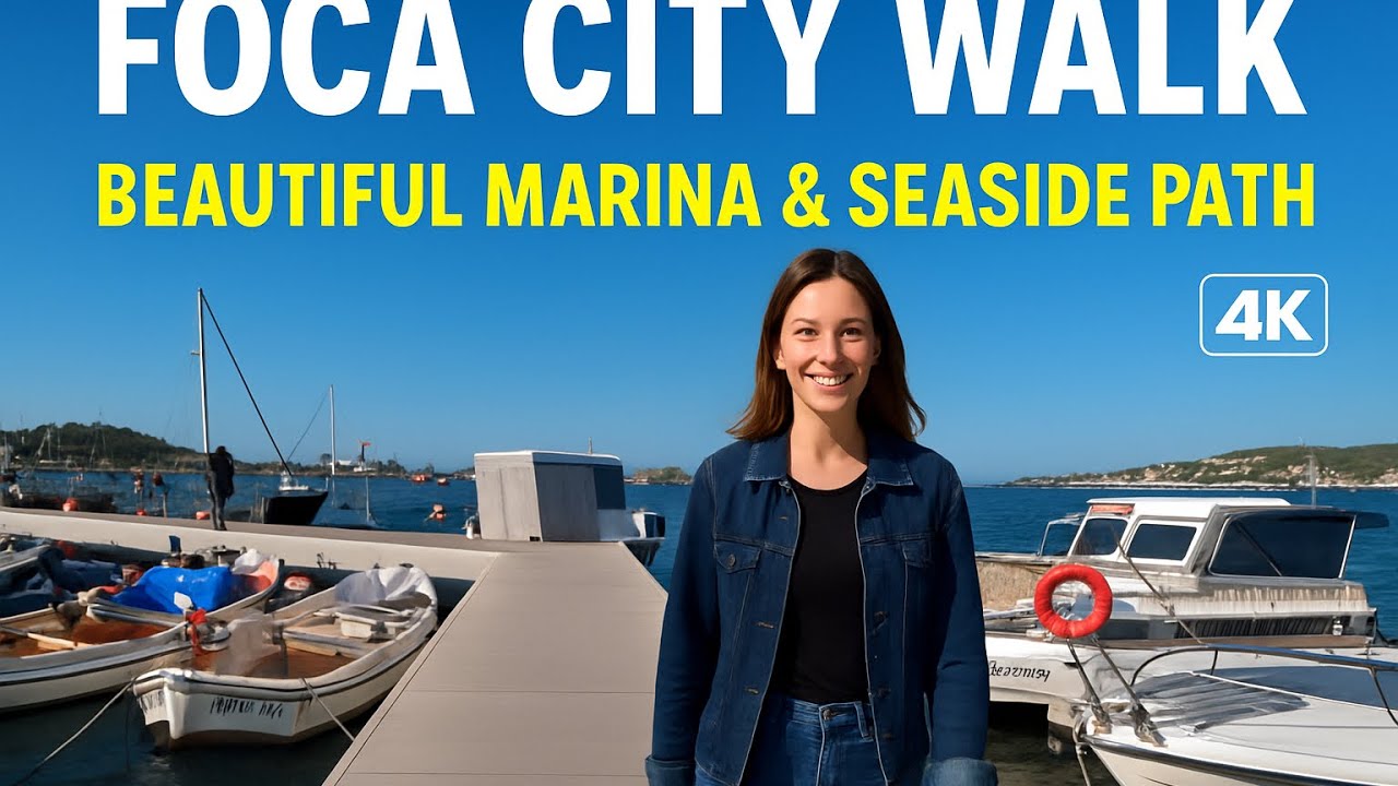 Fo&ccedil;a City Walk | Beautiful Marina and Seaside Path in 4K