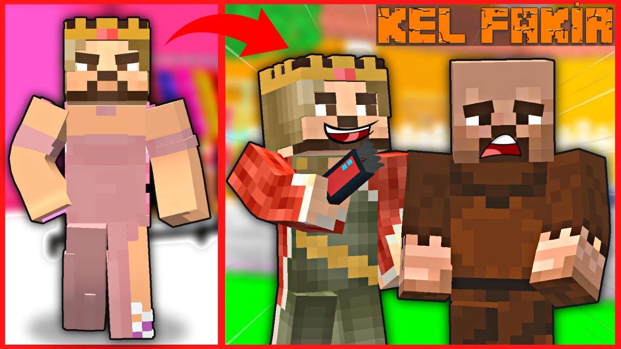 ZENGİN VE FAKİR 24 SAAT BOYUNCA HAYIR DERSEN ÖLERSİN OYNADI FAKİR KEL OLDU! 😂 - Minecraft