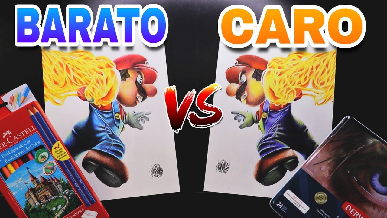 CARO VS BARATO - Faber Castell Linha Escolar 12 VS Derwent Light Fast 24
