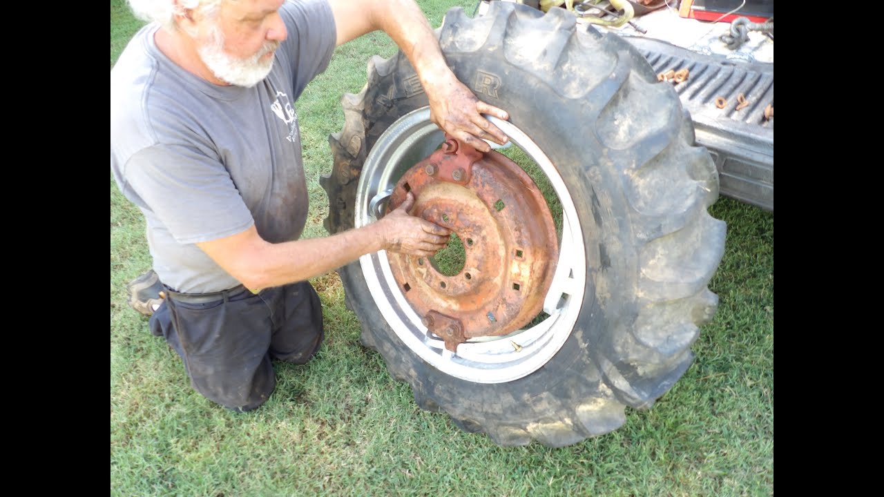 Tractor Spinout Wheel Tire Installation