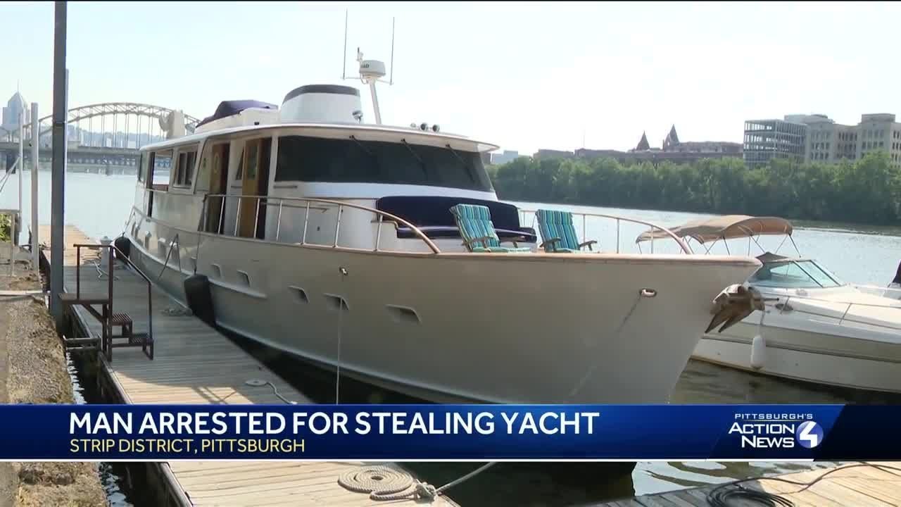 Officials: Yacht stolen from Pittsburgh marina and floated into river wall