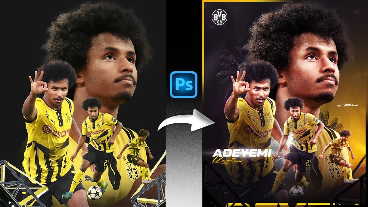 Comment j'ai fait ce visuel ? (Football design)