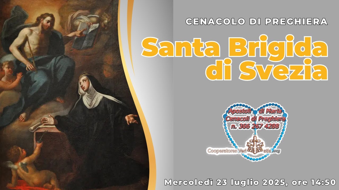 🙏 Santa Brigida di Svezia Compatrona d'Europa (cenacolo)