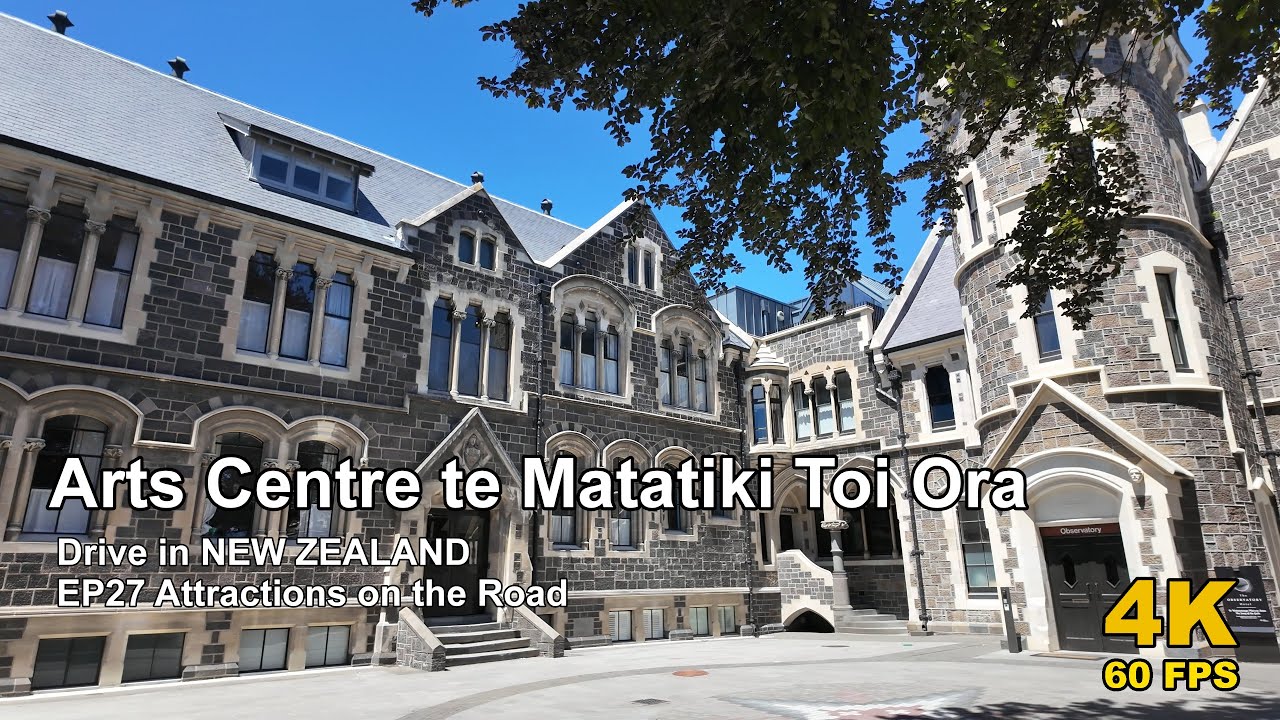 POV Drive in New Zealand EP27 Attractions Walk | Christchurch Arts Centre te Matatiki Toi Ora 4K