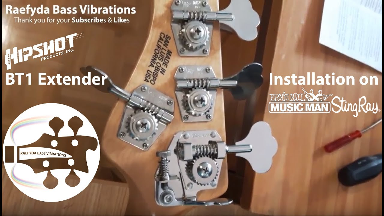 Hipshot BT1 Extender (D-tuner) - Installation on MusicMan StingRay Bass [Raefyda SG]