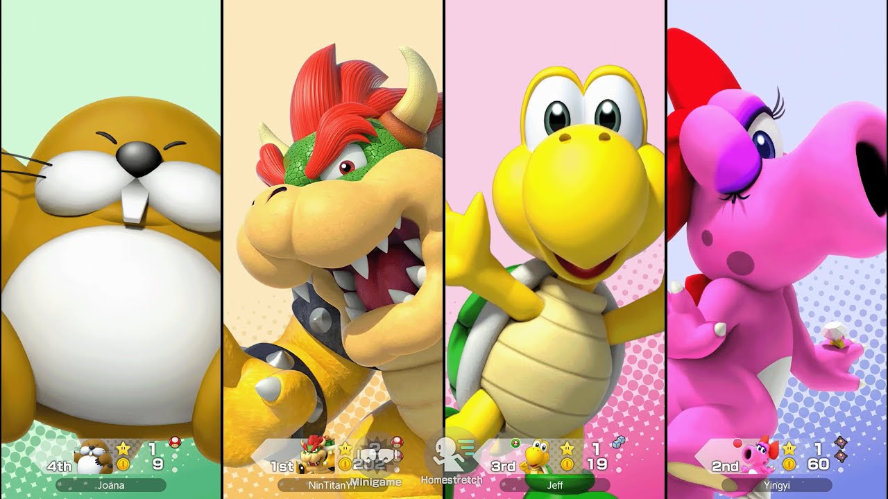Super Mario Party Jamboree - Bowser vs Koopa vs Birdo vs Monty Mole - King Bowser's Keep