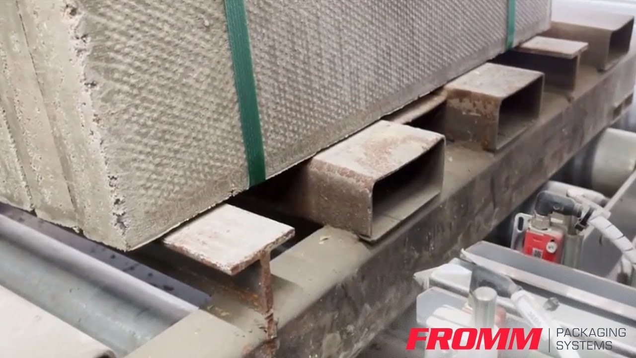 Automatic Plastic Strapping for Paving Slabs and Concrete Blocks