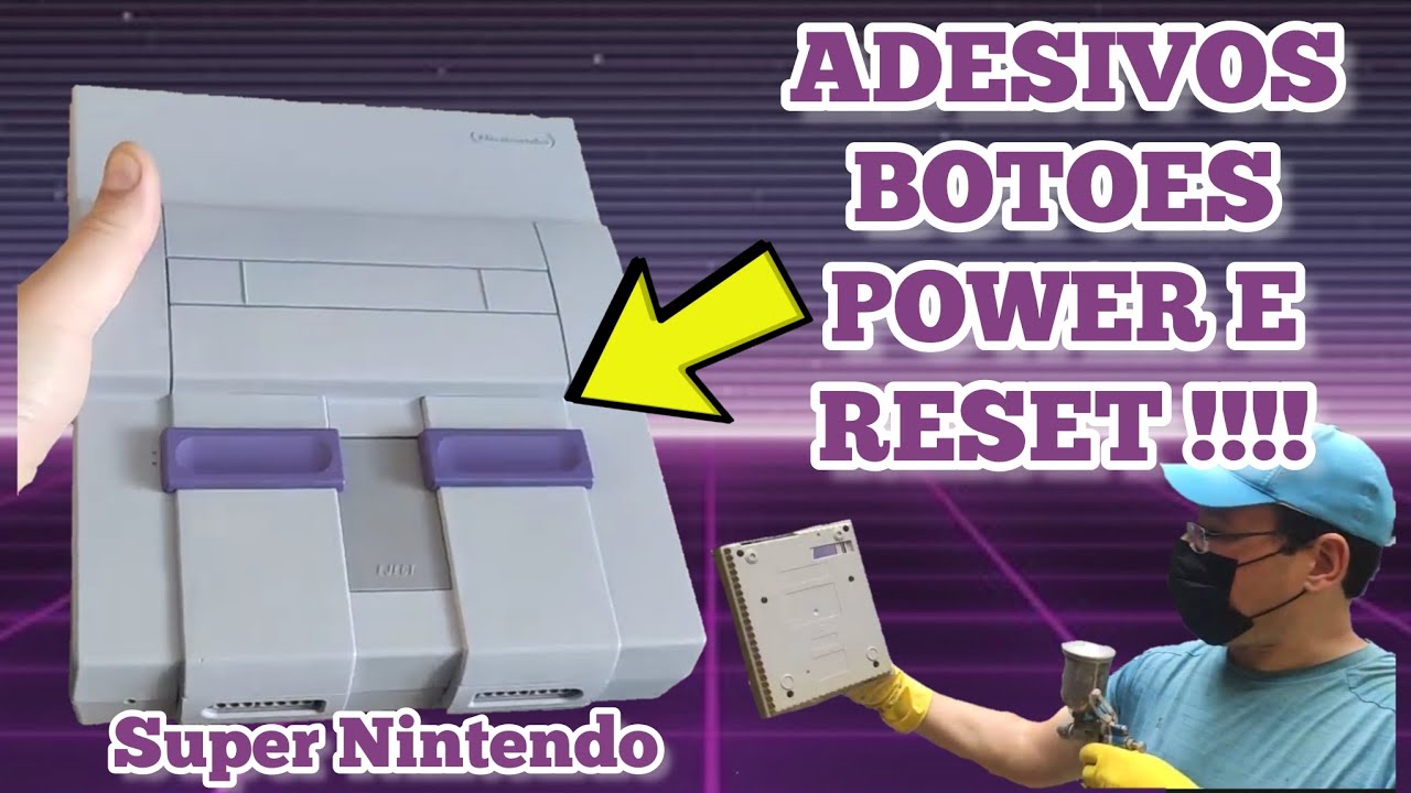 ADESIVOS DOS BOTÕES POWER E RESET DO SUPER NINTENDO