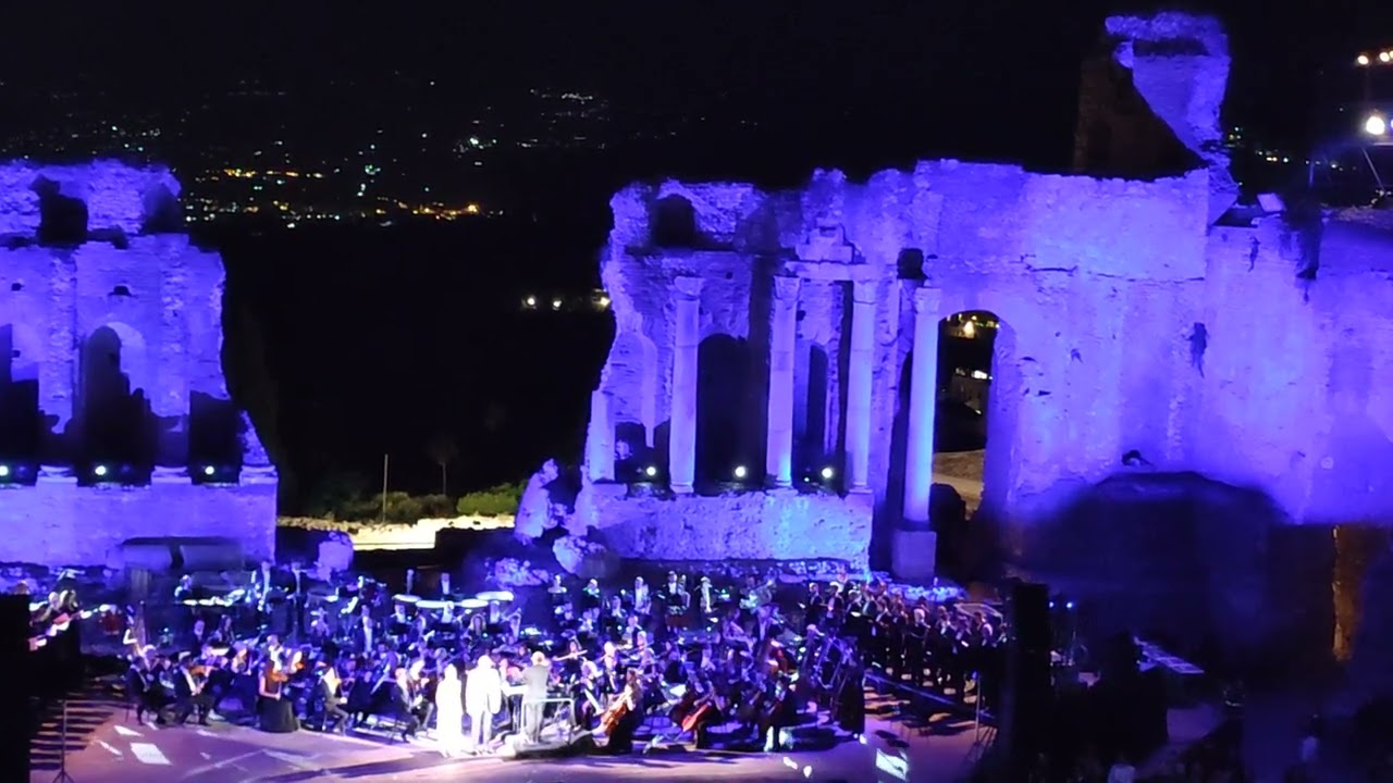 Con te partirò (Time to say goodbye) Andrea Bocelli Teatro antico Taormina 01/09/2023