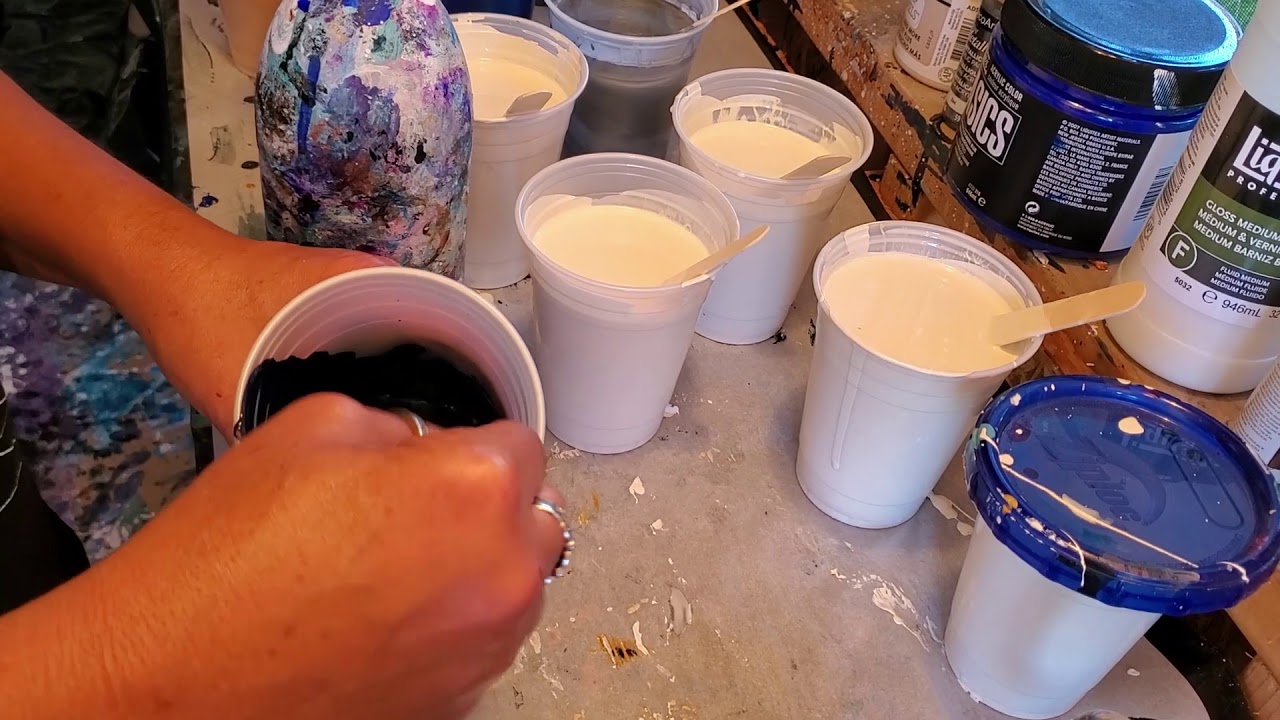 How I Mix My Paint with Pouring Medium