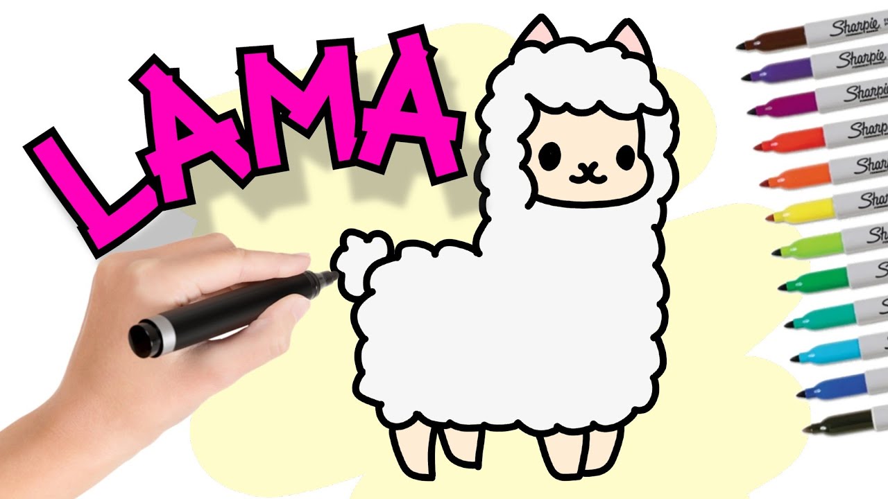 How to draw a LAMA easy step by step | Llama drawing | Animal drawing