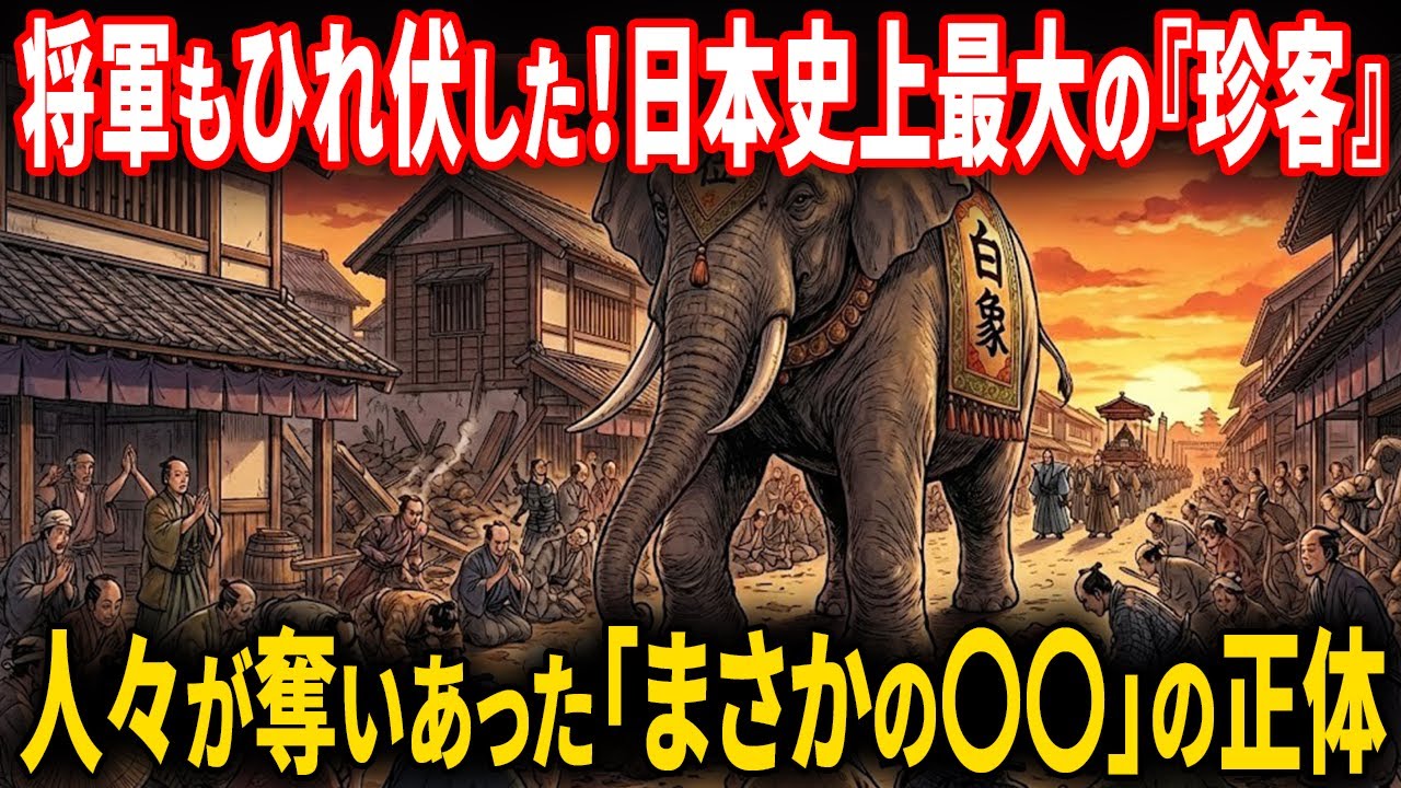 【日本史】象の〇〇を奪い合い、土下座して拝む日本人。江戸を襲った「象パニック」の結末が残酷すぎた【雑学】