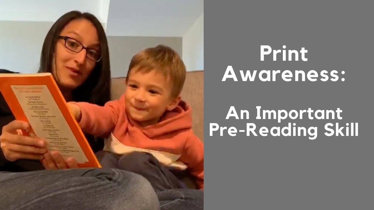 Print awareness: an important pre-reading skill.