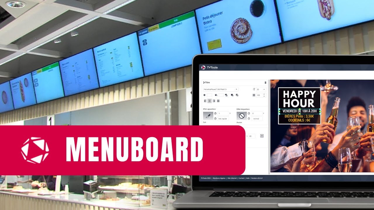 TVTools Menu Board - AFFICHAGE RESTAURATION DYNAMIQUE 🚀