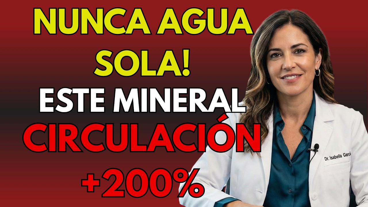 ¡NUNCA sigas bebiendo solo agua! Añade este mineral y activa tu circulación