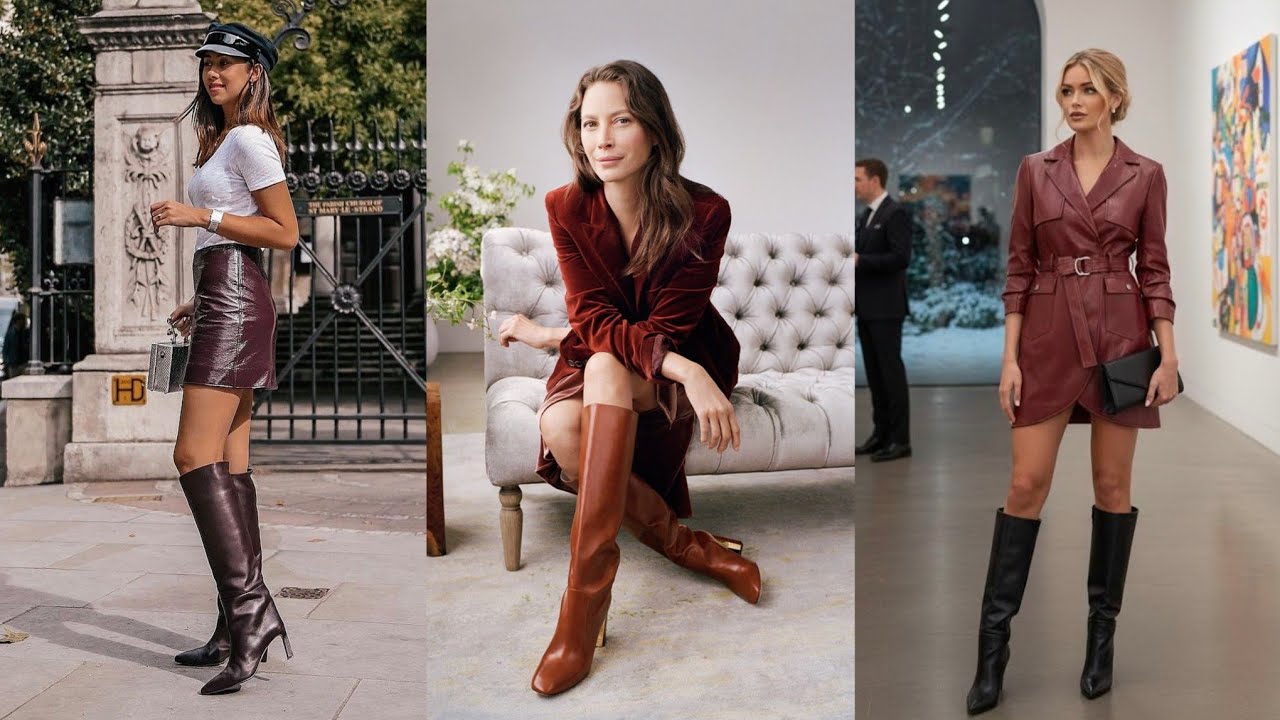 Eyes catching and Lavishing collection of Leather Long High Heel Boots 
