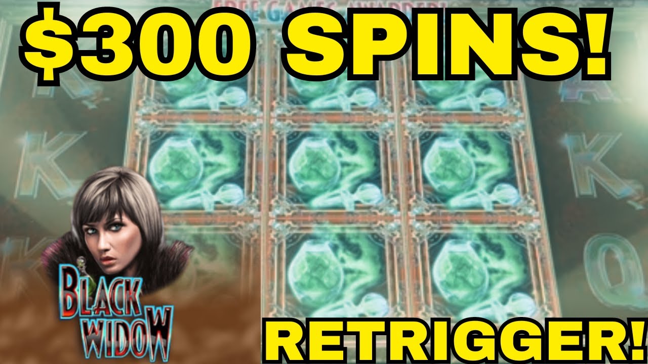 🤑 OMG! $300 BET RETRIGGER ON BLACK WIDOW! Insane comeback!