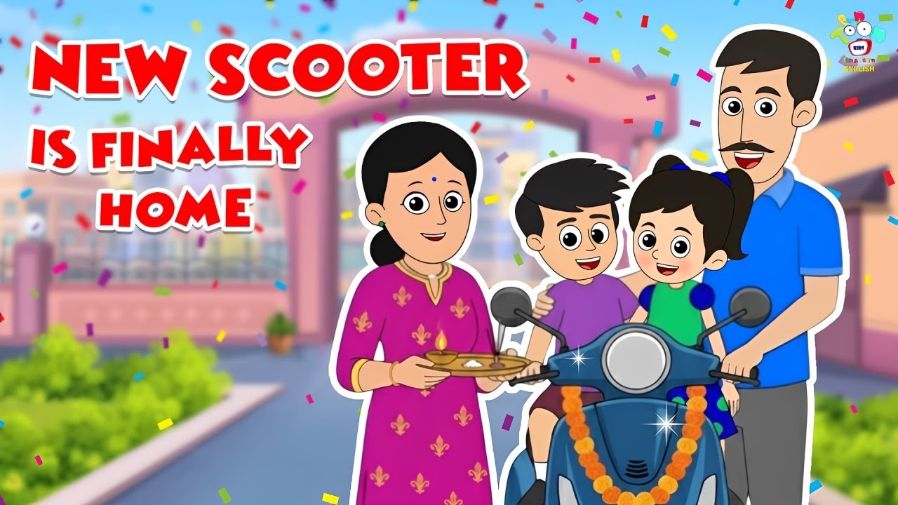 New Scooter Is Finally Home | Happy Anniversary | Moral Stories | English Animated | English Cartoon