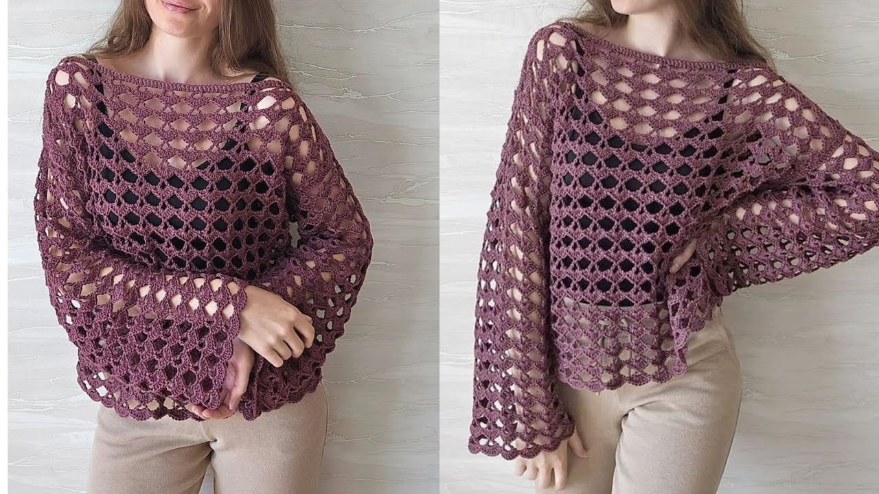 😍 💯✨ Nice Crochet Women Sweater pattern Cardigan Pattern Top Pattern Blouse Sweater pattern only