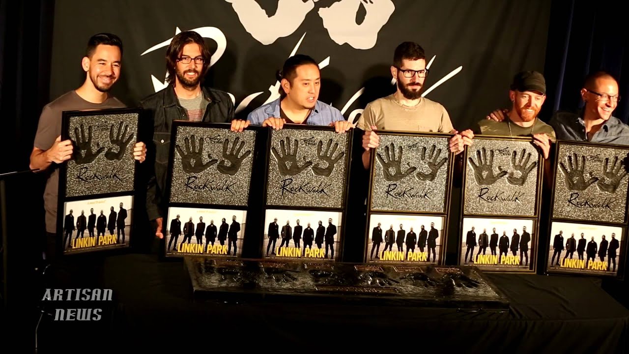 LINKIN PARK INDUCTED INTO HOLLYWOOD ROCKWALK, FULL COVERAGE