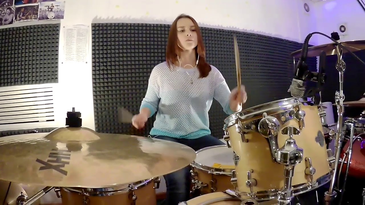Coldplay - Speed of sound (drum cover от Танюхи)