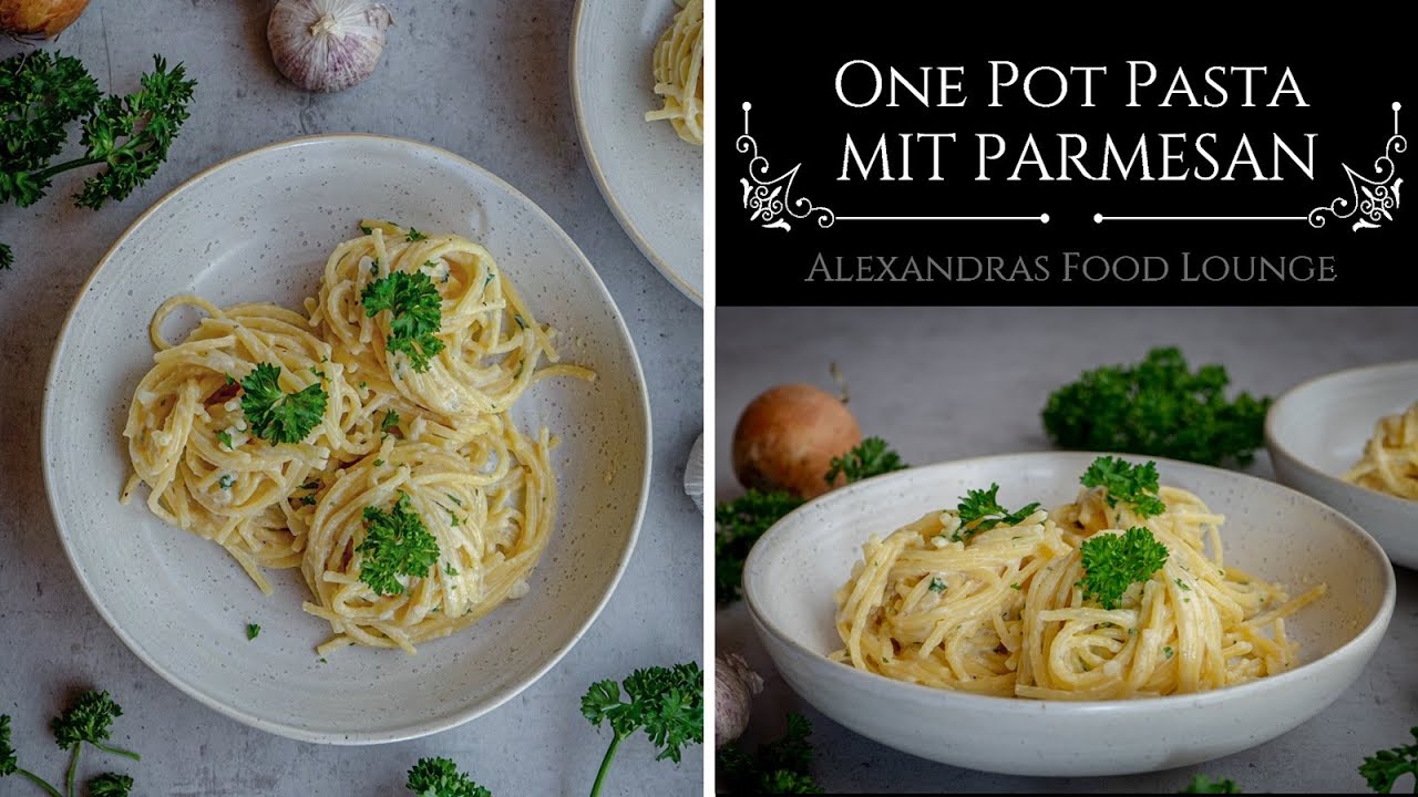 One Pot Pasta mit Parmesan/ 15 Minuten Rezept