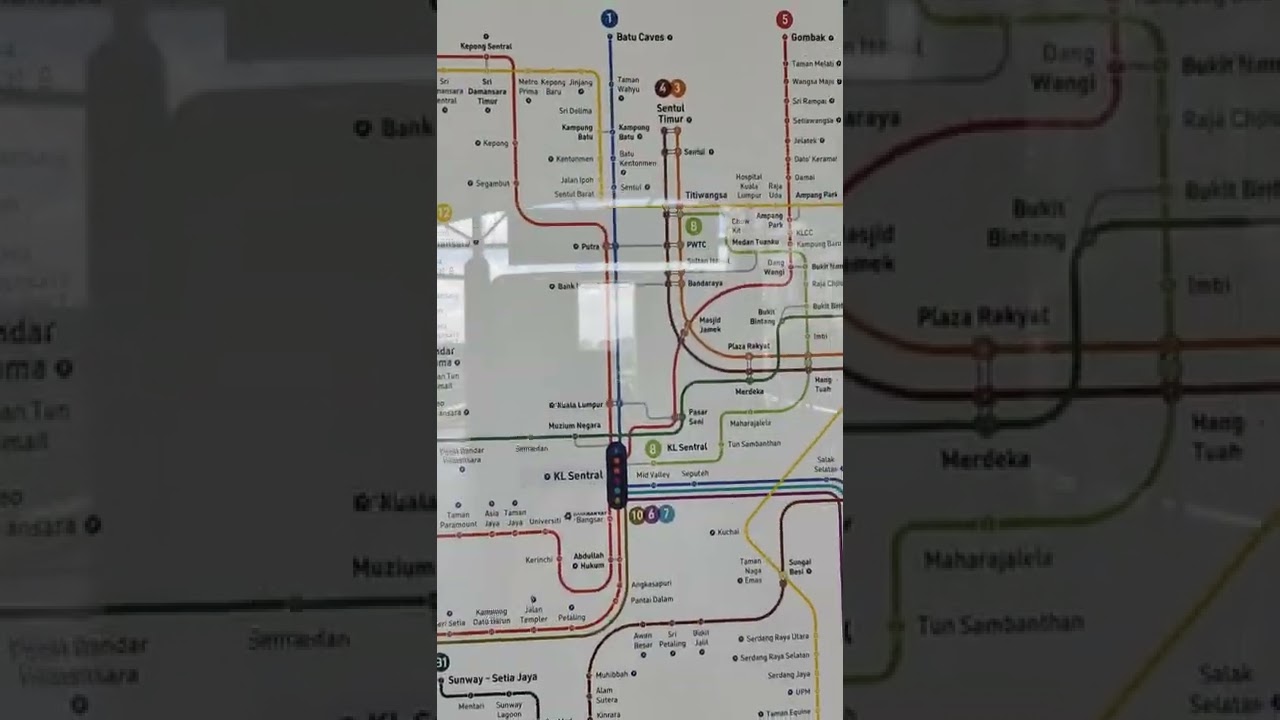 KL metro , mono and light rail map