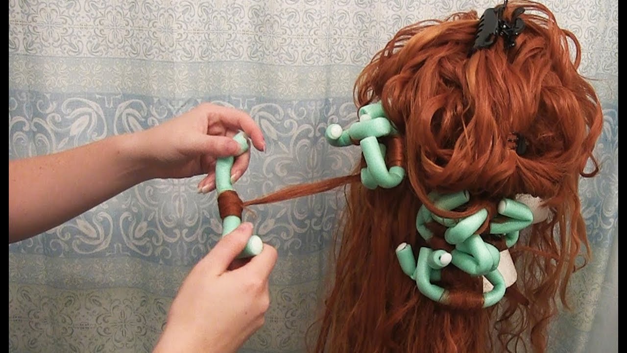 ASMR Combing and Curling a Messy Wig w/Hairspray Sounds (no talking)