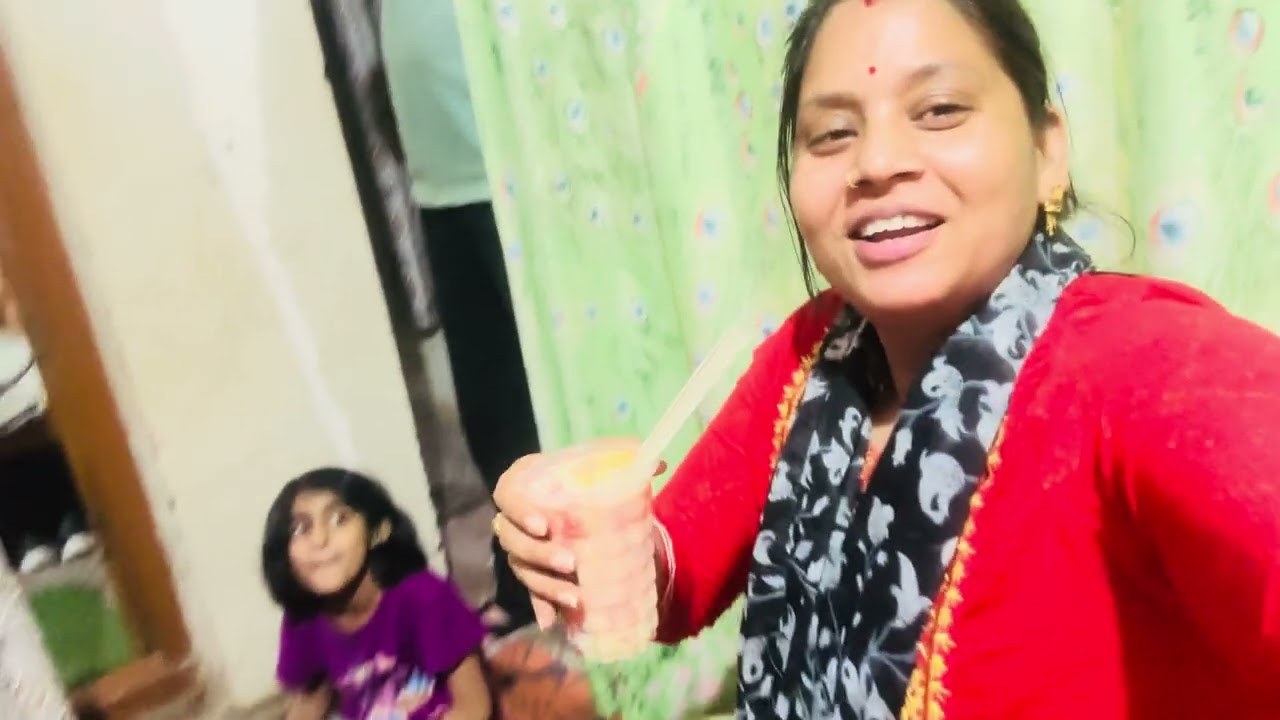 Aj lado ke papa ne laya badam shake aur ice cream ki party💃💃🥳🥳