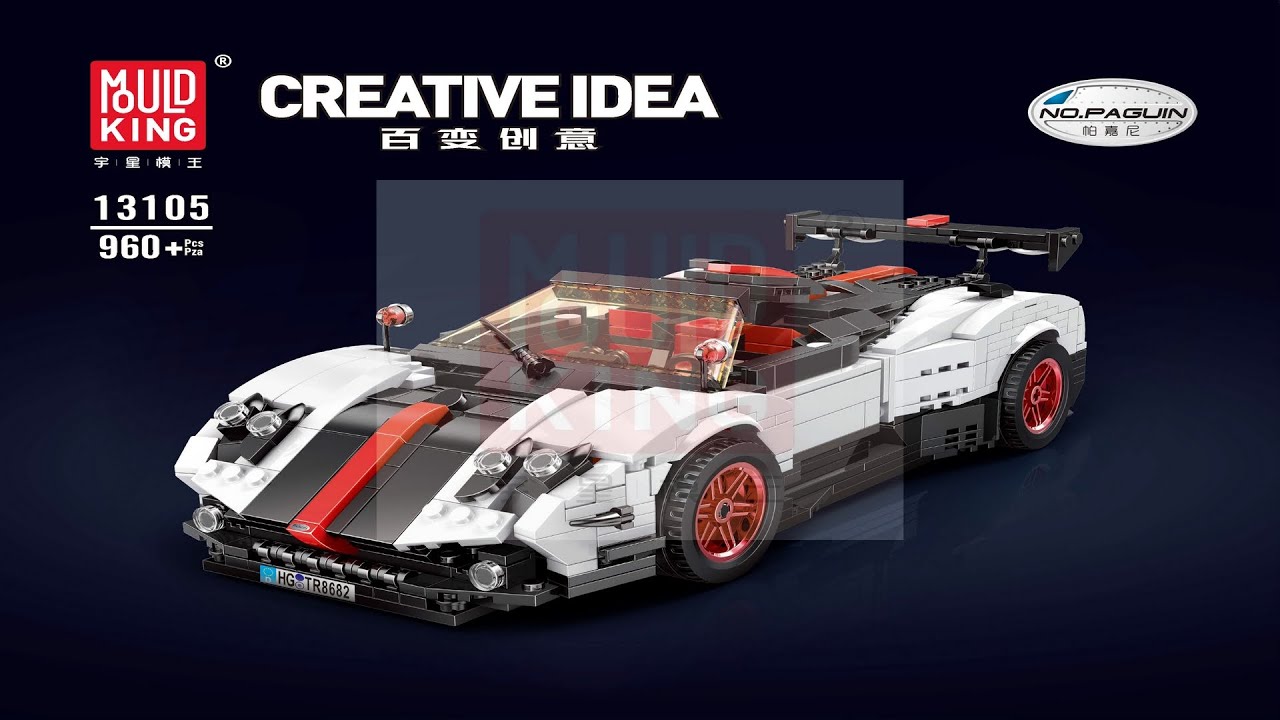 Mould King instructions - Mould King Car - 13105 - Pagani Zonda Cinque Roadster