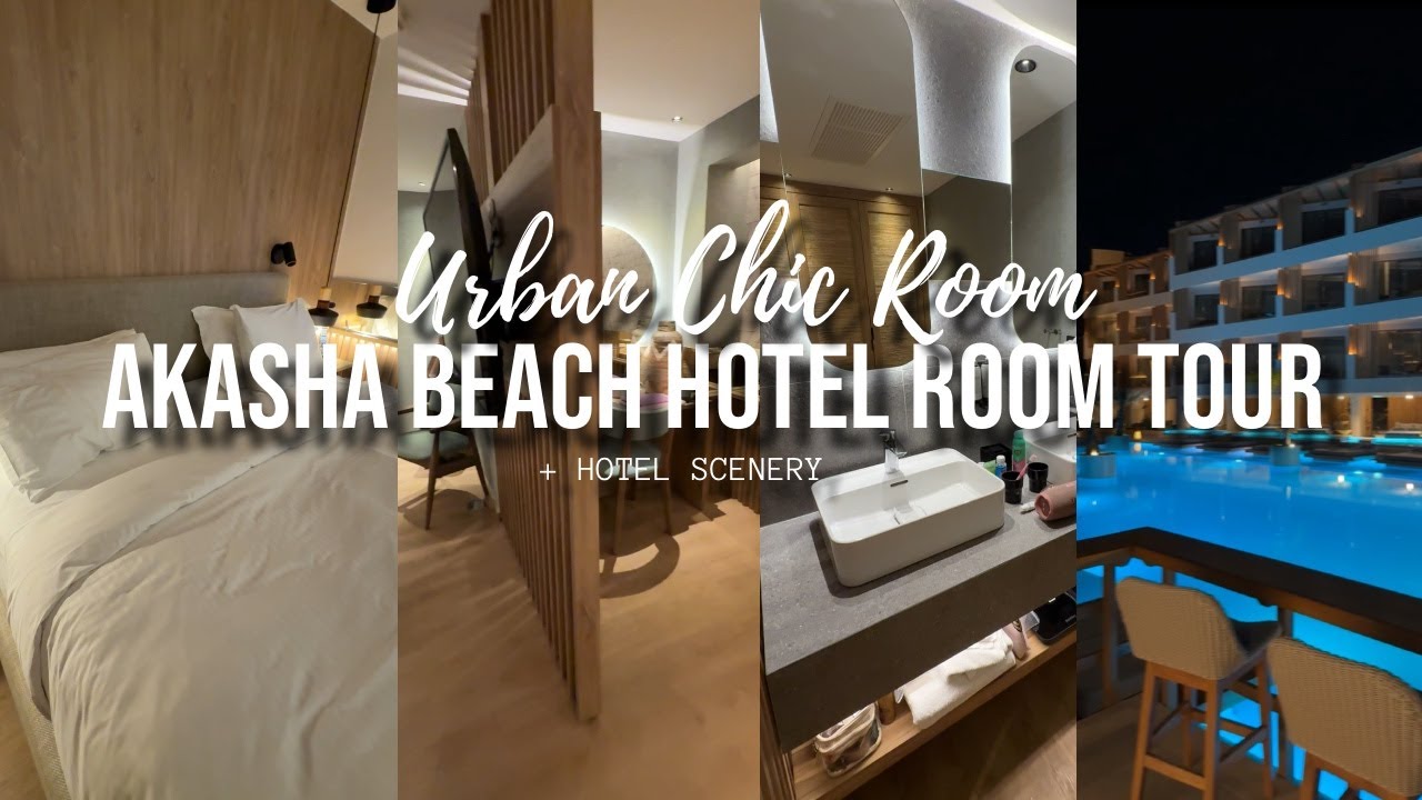 AKASHA BEACH HOTEL ROOM TOUR - URBAN CHIC ROOM + HOTEL SCENERY | SOLO TRIP TO CRETE