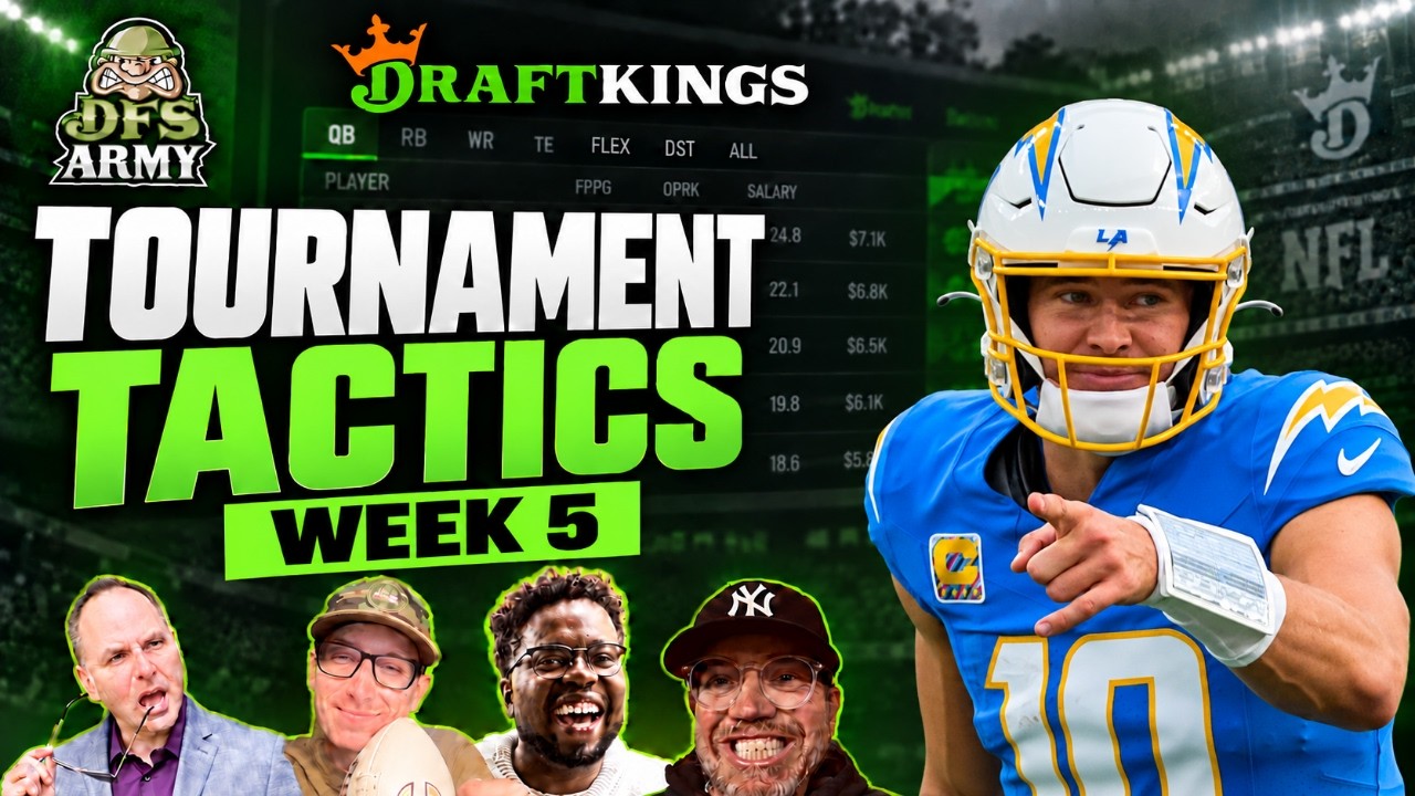 NFL Week 5 DraftKings and FanDuel DFS Strategy and Picks | Tournament Tactics