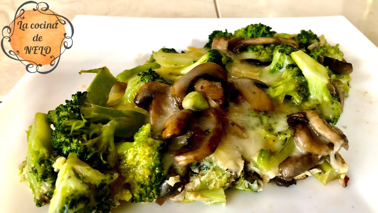 BROCOLI CON CHAMPIÑONES Y HUEVO!🤗🥦🍄🥚| Una combinación rica, rápida y fácil de preparar!😎